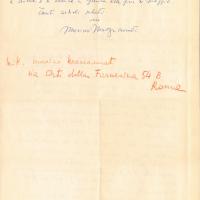 Retro della lettera di Marino Mazzacurati, 1960 apr. 18