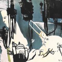 Remo Brindisi "Operai in fabbrica" (1961), settembre - ottobre 1961, anno IX, n. 5, p. 42