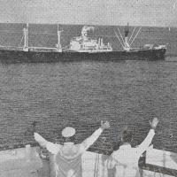 Il comandante della "Federico C.", cap. Marco Simicich