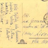Cartolina di Oete Blatto a Giovanni Ansaldo, anni '30 del XX sec. (1)